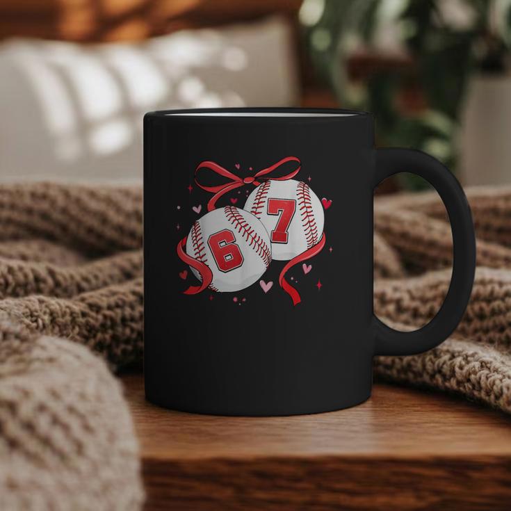 Baseball 67 Six Seven Gen Alpha Meme Valentine's Day Graphic Print Coffee Mug