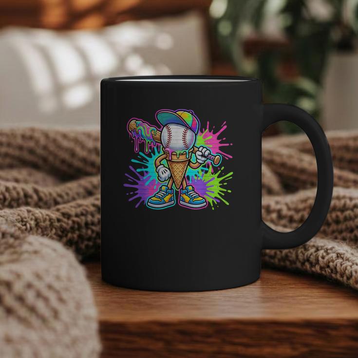Baseball Boys Clothes For Boys Ice Cream Drip Baseball Stuff Graphic Print Coffee Mug