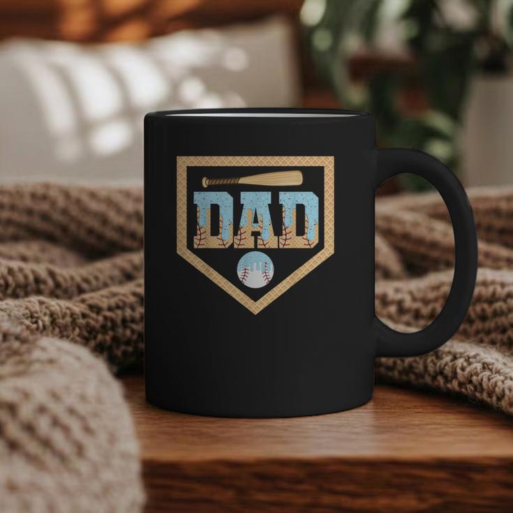 Baseball Dad Ice Cream Drip Home Plate Bat Cool Fathers Day Graphic Print Coffee Mug