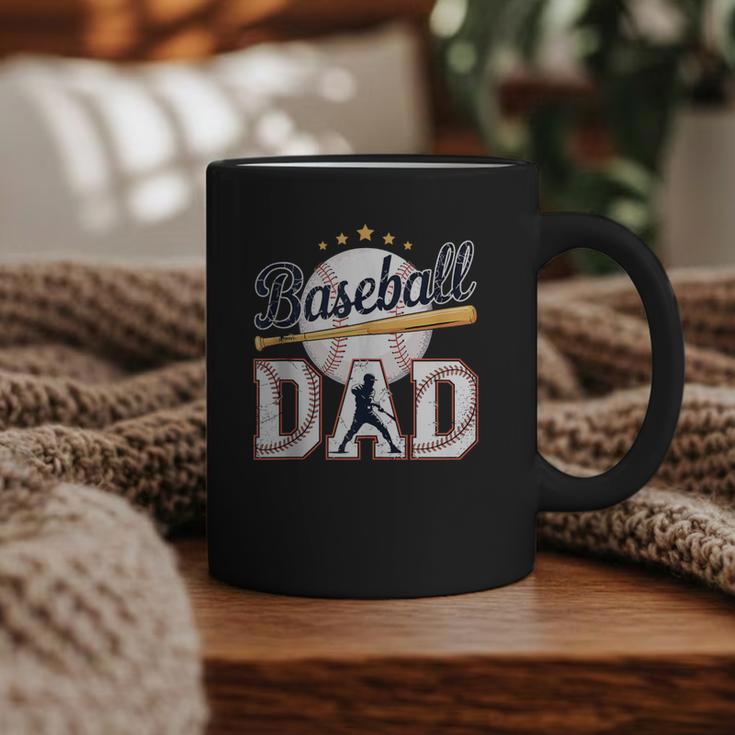 Baseball Dad Player Cool Retro Sports Fan Father's Day Graphic Print Coffee Mug