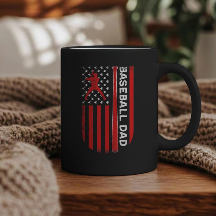 Baseball Dad Usa American Flag Patriotic Dad Father's Day Graphic Print Coffee Mug