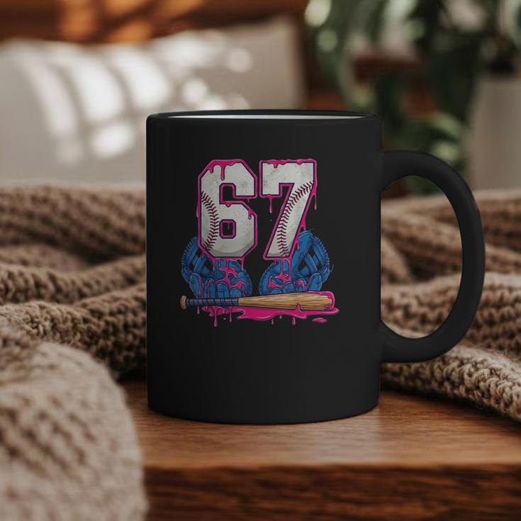 Baseball Drip 67 Meme Six Seven 6-7 Gen Alpha Slang Graphic Print Coffee Mug