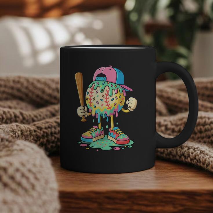 Baseball Drip For Boys Ice Cream Drip Baseball Sport Graphic Print Coffee Mug