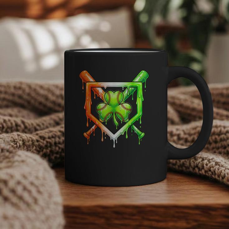 Baseball Drip Ice Cream St Patricks Day Shamrock Graphic Print Coffee Mug