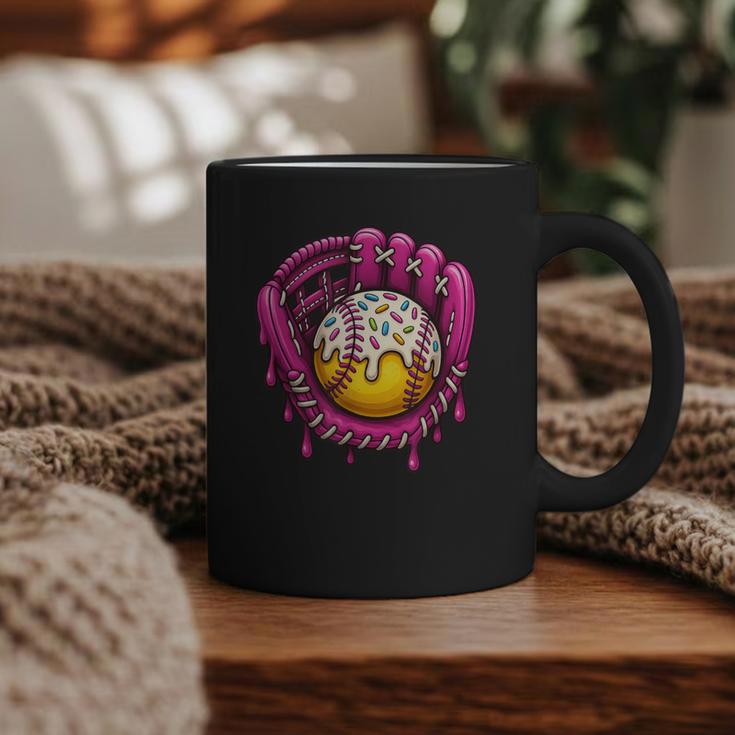 Baseball Drip Pink Glove Respect The Drip Youth Boys Girls Graphic Print Coffee Mug