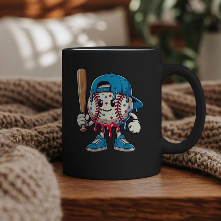 Baseball Drippy Style Apparel For Boys Youth Cool Baseball Graphic Print Coffee Mug