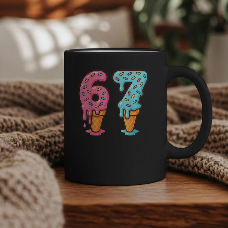 Baseball Ice Cream Drip 6 7 Kids 67 Birthday Graphic Print Coffee Mug