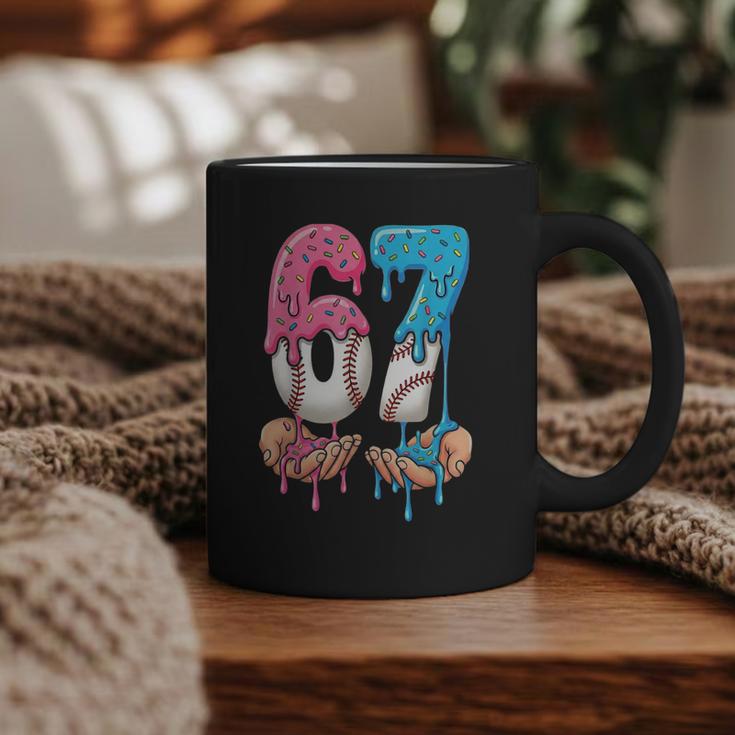 Baseball Ice Cream Drip 67 Hands Six Seven Boys Graphic Print Coffee Mug