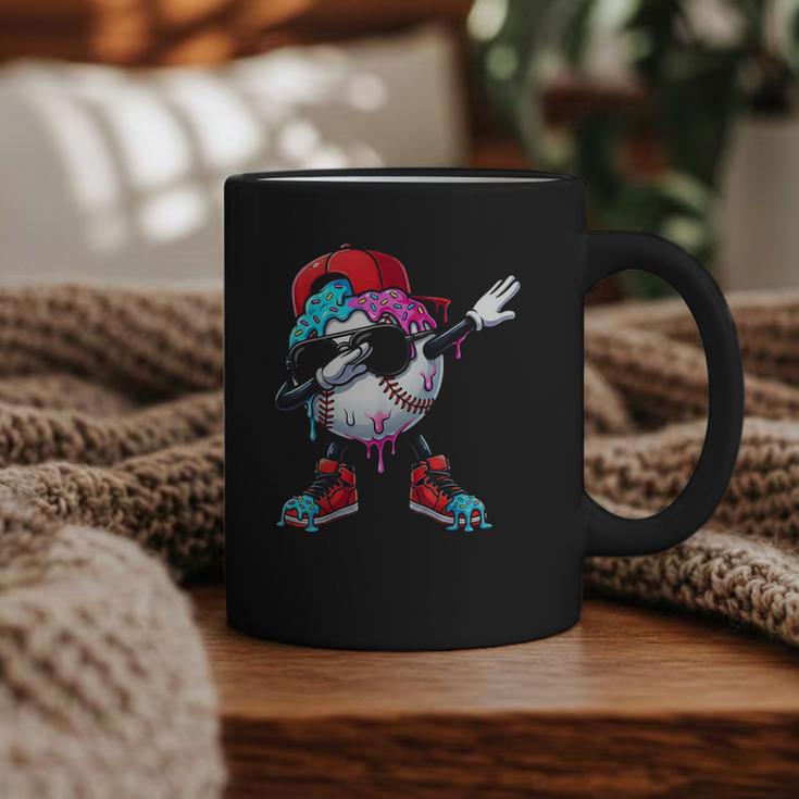 Baseball Ice Cream Drip Dabbing Sports Sprinkles For Boys Graphic Print Coffee Mug