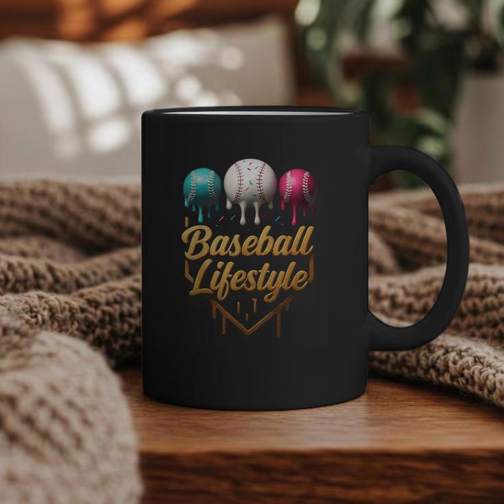 Baseball Lifestyle Drip Graphic Print Coffee Mug