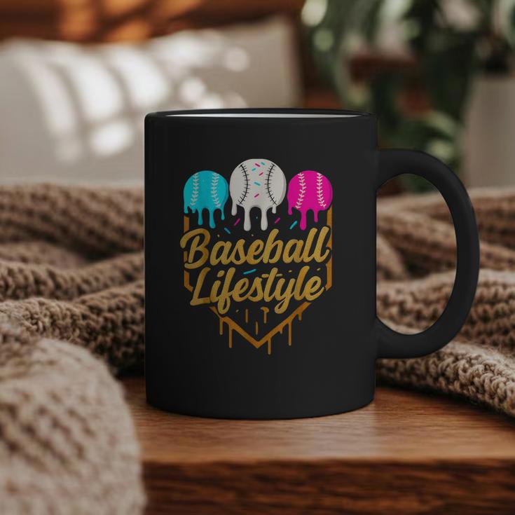 Baseball Lifestyle Baseball Drip Icecream Graphic Print Coffee Mug