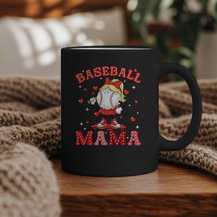 Baseball Mama Sports Mom Baseball Valentine Drip Girls Women Graphic Print Coffee Mug