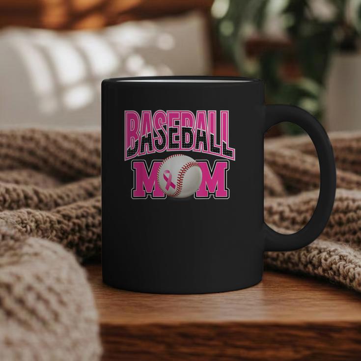 BASEBALL MOM BREAST CANCER RIBBON PINK SPORTS MOM Graphic Print Coffee Mug BASEBALL MOM BREAST CANCER RIBBON PINK SPORTS MOM Graphic Print Coffee Mug