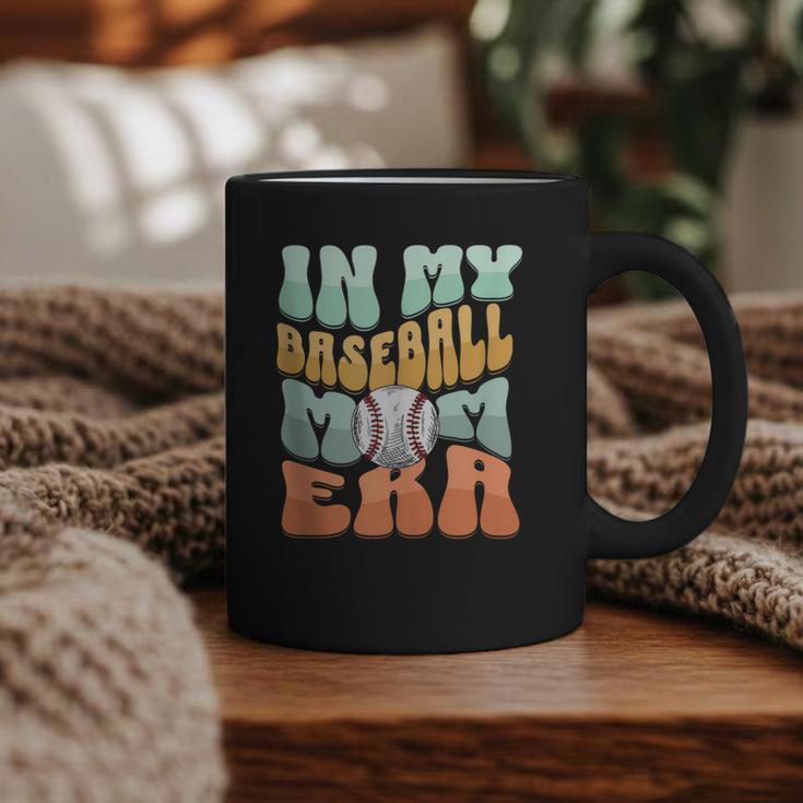 In My Baseball Mom Era Retro Groovy Style Sports Mama Graphic Print Coffee Mug