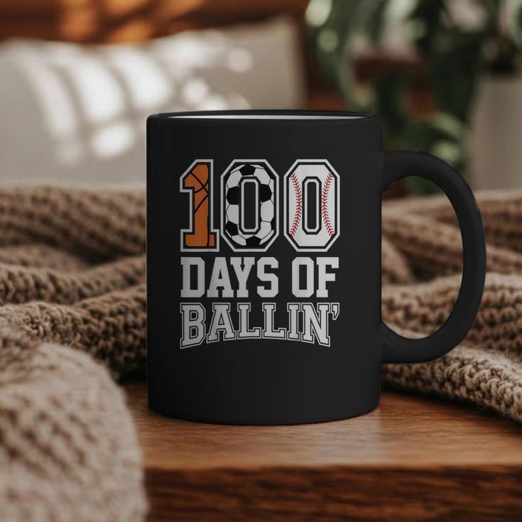 Baseball Soccer Basketball 100 Days Of School Graphic Print Coffee Mug
