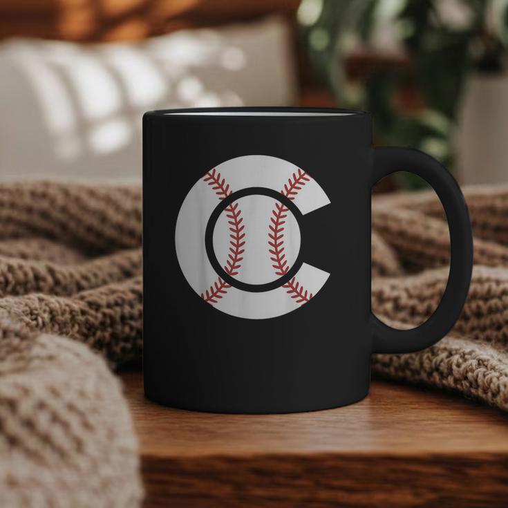 Baseball Sport Player Graphic Monogram Initial Letter C Graphic Print Coffee Mug