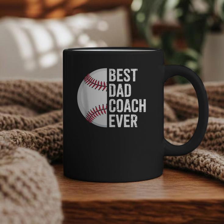 Best Baseball Dad Coach Ever Retro Father Baseball Coach Dad Graphic Print Coffee Mug