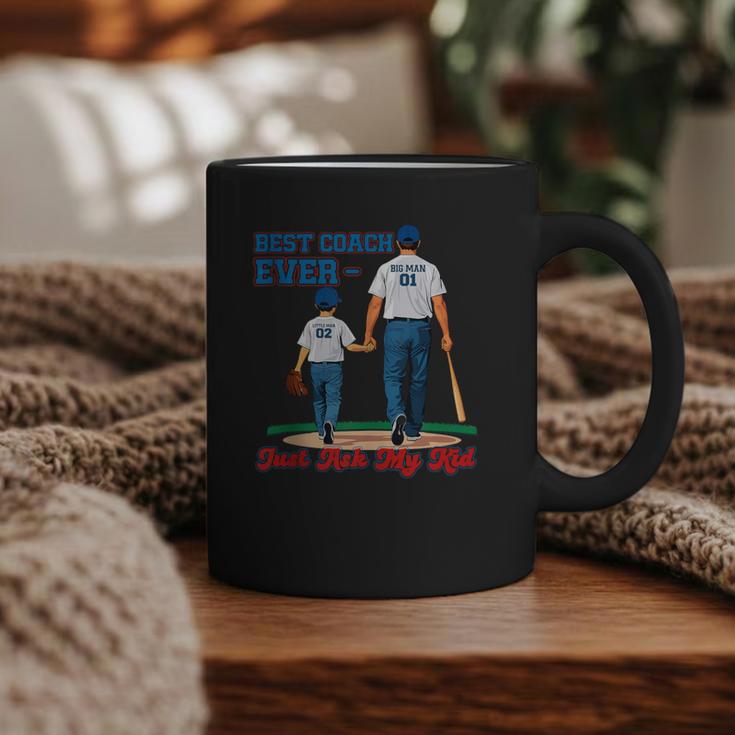 Best Coach Ever Fathers Day Baseball Dad Papa Sports Lover Graphic Print Coffee Mug