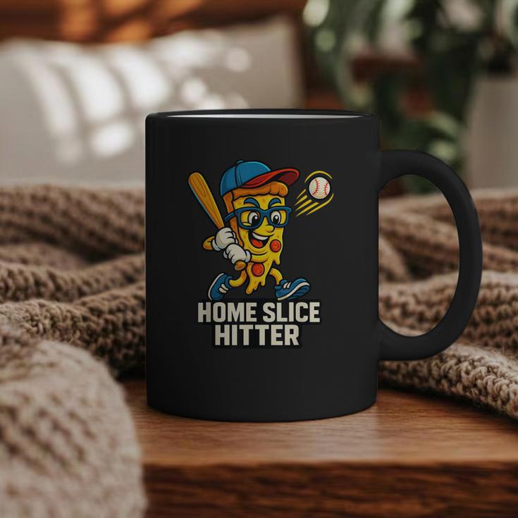 Boys Pizza Theme Baseball Home Hitter Graphic Print Coffee Mug