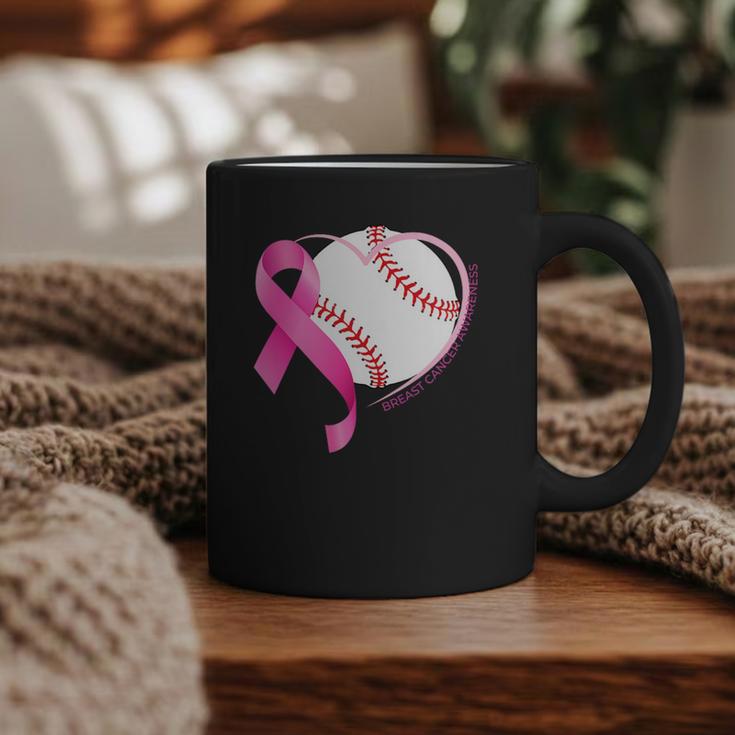 Breast Cancer Awareness Baseball Mom Graphic Print Coffee Mug