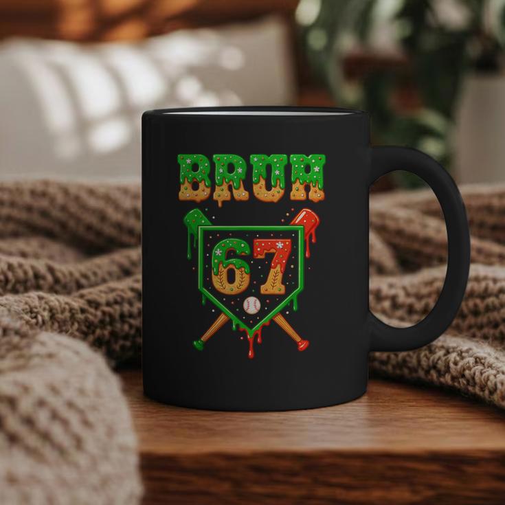 Bruh 67 Baseball Christmas Gingerbread Drip Number 67 Player Graphic Print Coffee Mug