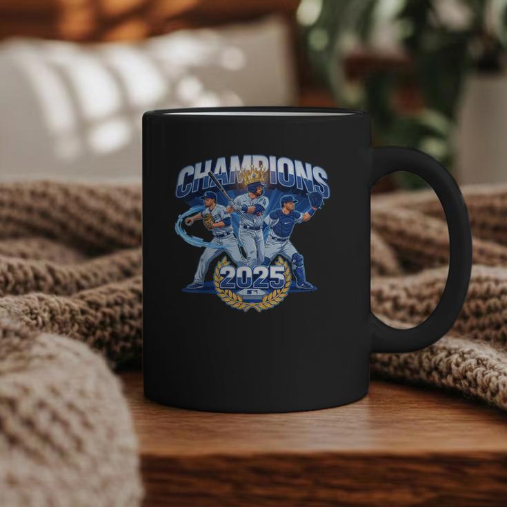 Champions 2025 Baseball Retro Athletic Celebration Theme Graphic Print Coffee Mug
