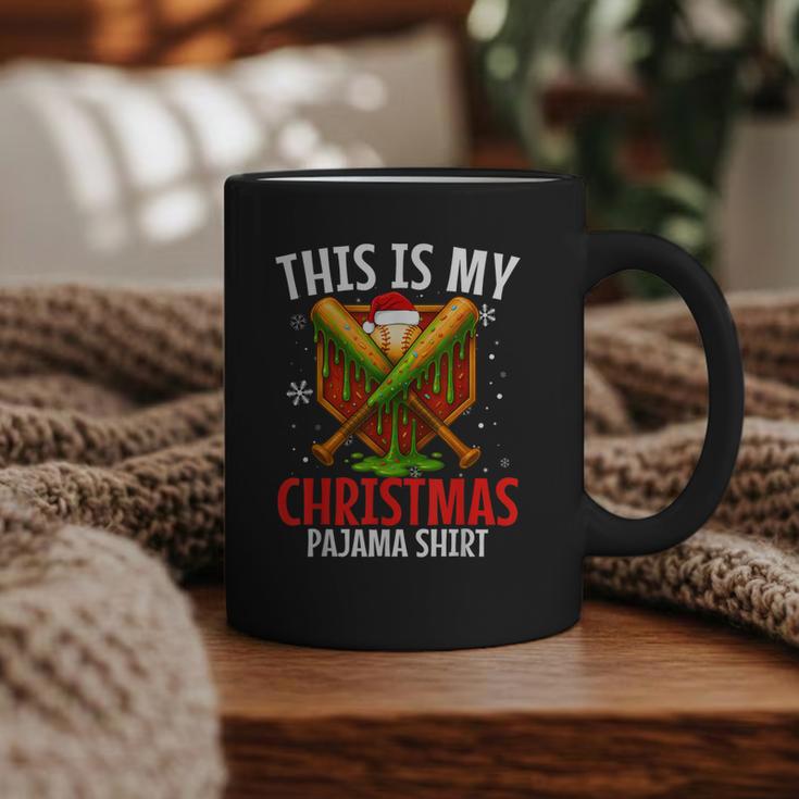 My Christmas Baseball Pajama Helmet Santa Xmas Men Boys Graphic Print Coffee Mug