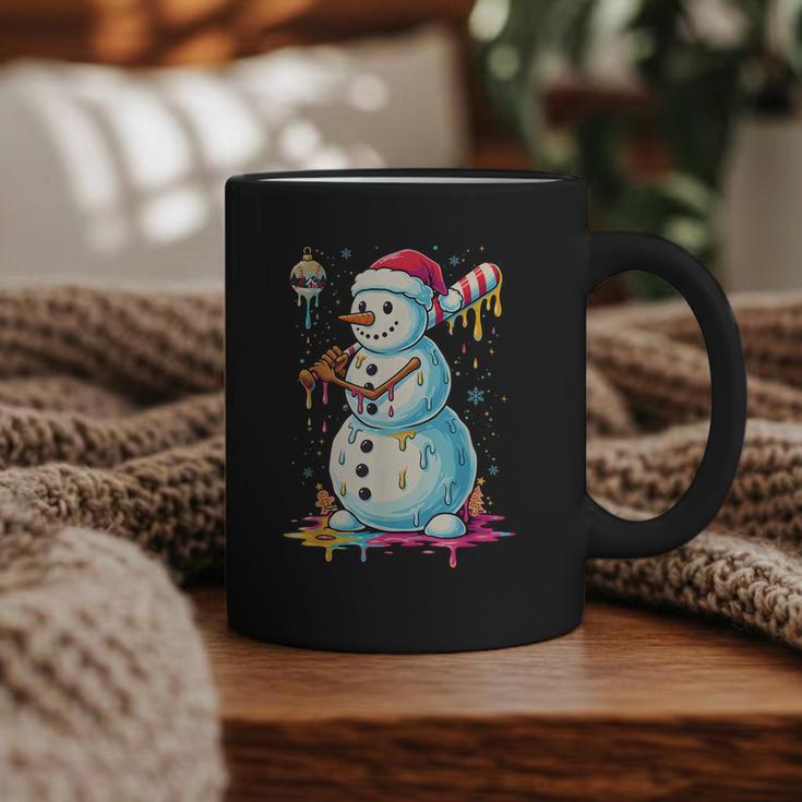 Christmas Baseball Snowman Drip For Boys Men Girls Women Graphic Print Coffee Mug