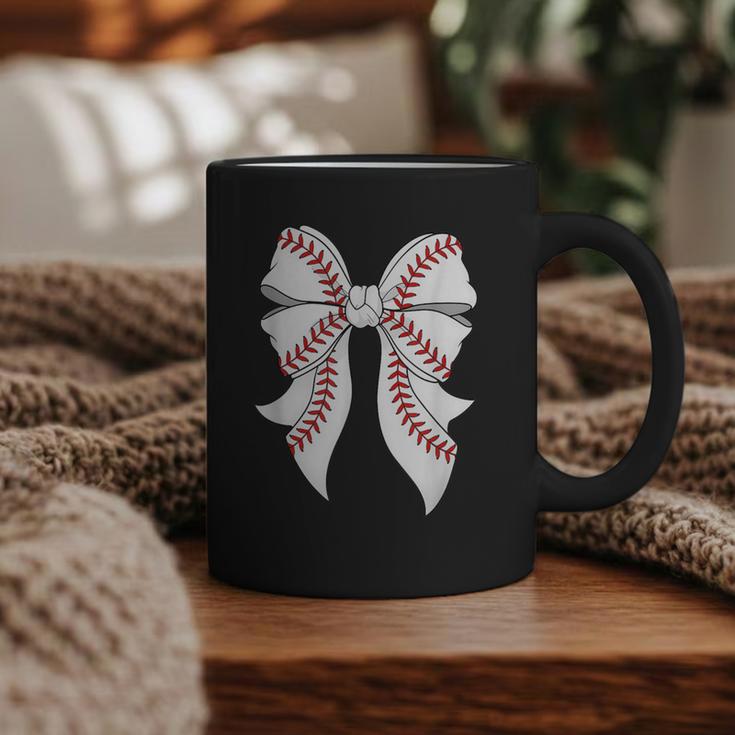 Cute Baseball Coquette Bow For Women Girls Baseball Mama Mom Graphic Print Coffee Mug