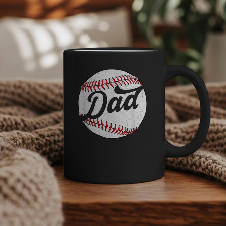 Dad Baseball Ball Vintage Groovy Baseball Daddy Fathers Day Graphic Print Coffee Mug Dad Baseball Ball Vintage Groovy Baseball Daddy Fathers Day Graphic Print Coffee Mug