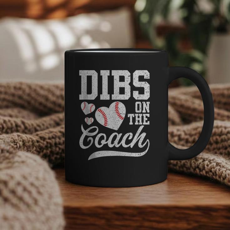 Dibs On The Coach Coach's Wife Quote Baseball Mom Graphic Print Coffee Mug