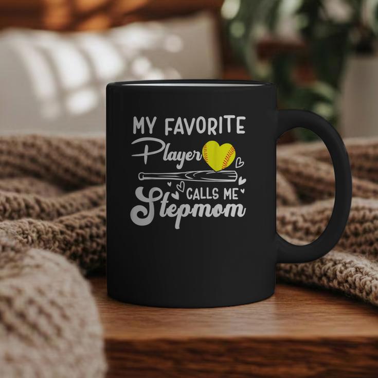 My Favorite Player Calls Me Stepmom Softball Baseball Mom Graphic Print Coffee Mug