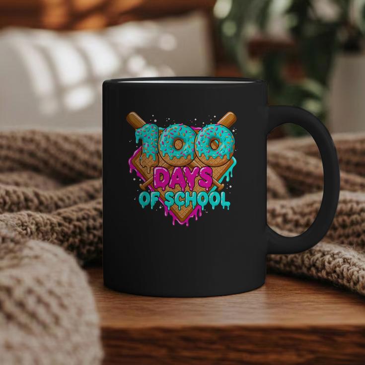 Happy 100 Days Of School Costume Baseball Drip Ice Cream Graphic Print Coffee Mug