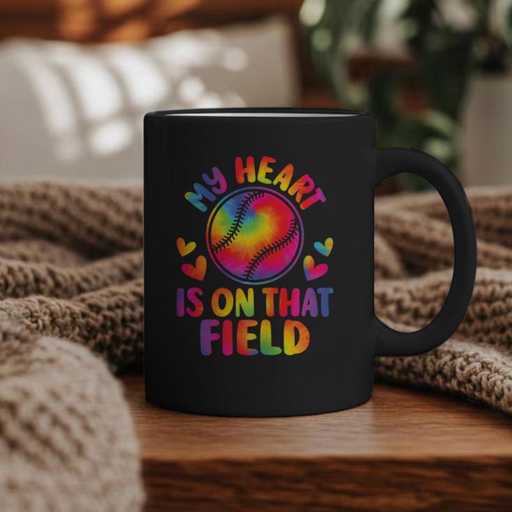 My Heart Is On That Field Cute Baseball Mom Women Graphic Print Coffee Mug
