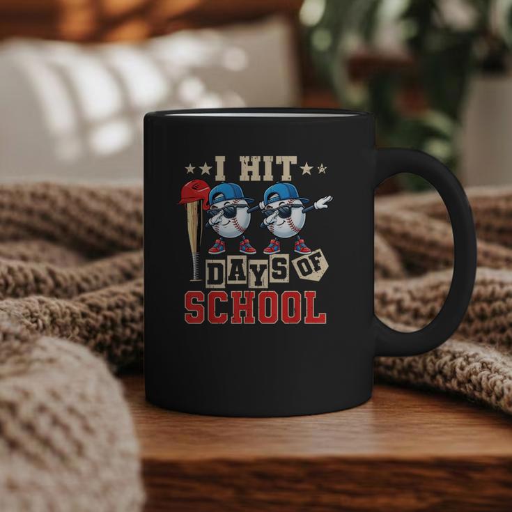 I Hit 100 Days Of School Baseball Kids Boy Teacher 100th Day Graphic Print Coffee Mug