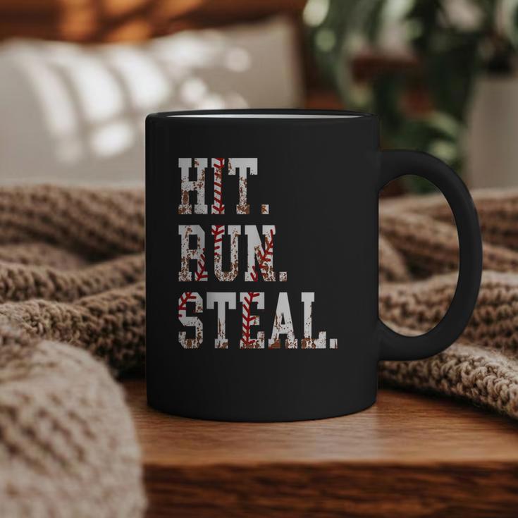 Hit Run Steal Baseball Mom For Women Baseball Graphic Print Coffee Mug Hit Run Steal Baseball Mom For Women Baseball Graphic Print Coffee Mug