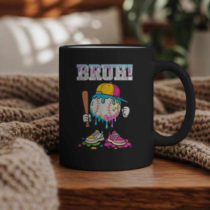 Ice Cream Drip Baseball Bruh Baseball Drip Boy Youth Graphic Print Coffee Mug