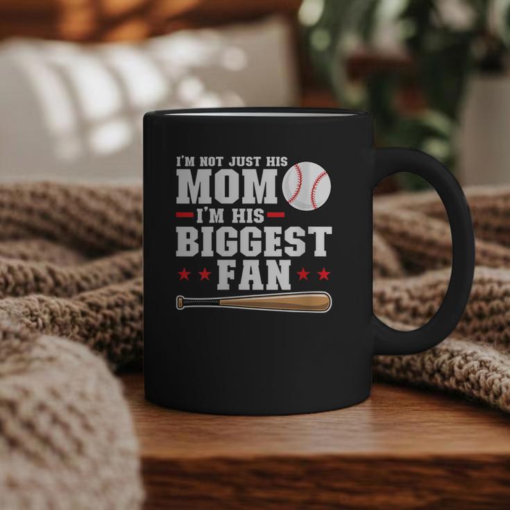 I'm Not Just His Mom I'm His Biggest Fan Baseball Mom Graphic Print Coffee Mug