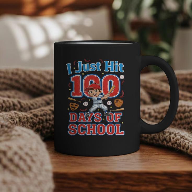 I Just Hit 100 Days Of School Baseball 100th Day Boys Kids Graphic Print Coffee Mug