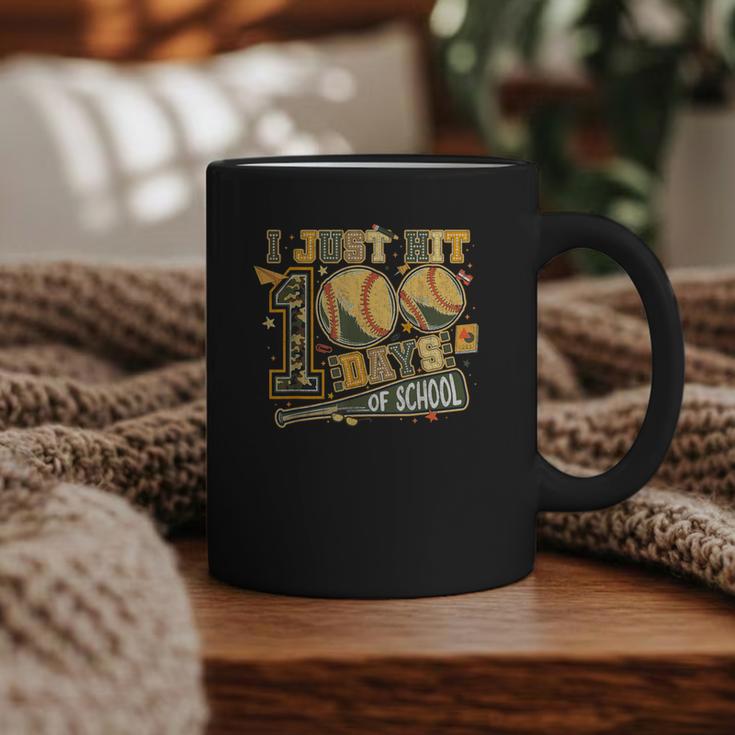 I Just Hit 100 Days Of School Baseball Camo Boys Kid Toddler Graphic Print Coffee Mug