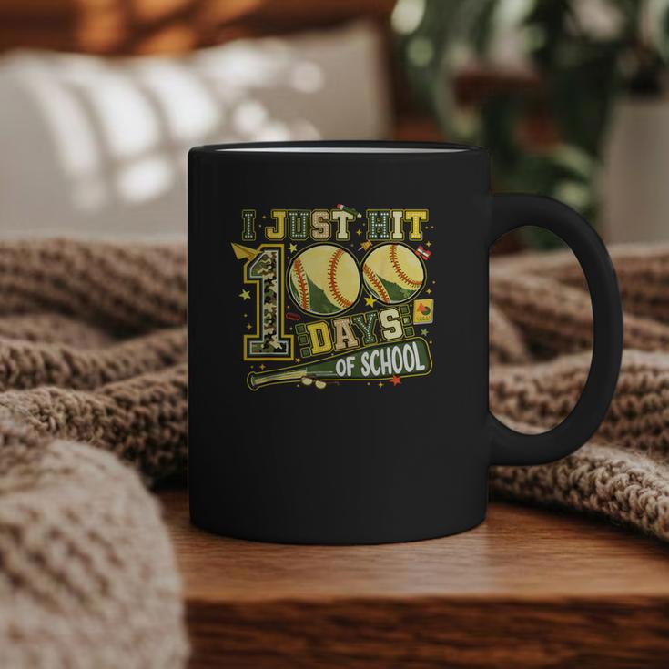 I Just Hit 100 Days Of School Baseball Teacher Boy Girl Kid Graphic Print Coffee Mug