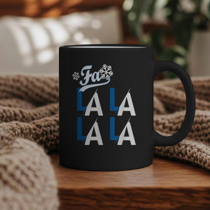 LA Baseball Fan Christmas FA La La Holiday Blue Theme Graphic Print Coffee Mug
