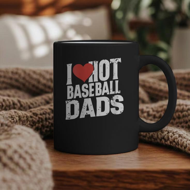 I Love Hot Baseball Dads Gag Y2k Valentines Joke Graphic Print Coffee Mug