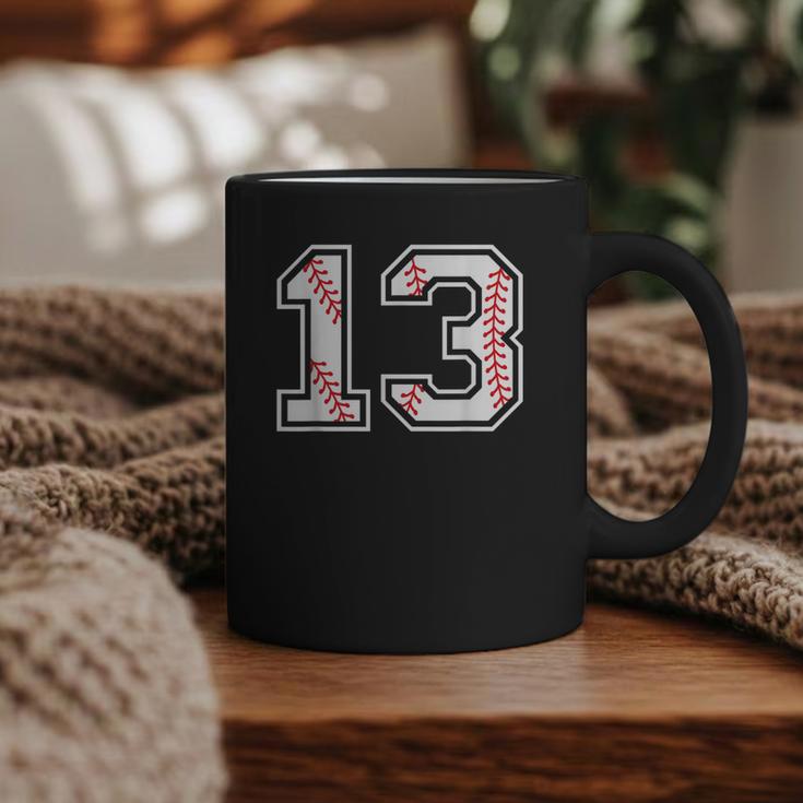 Lucky Number 13 Baseball Mom Baseball Number 13 Lucky 13 Graphic Print Coffee Mug