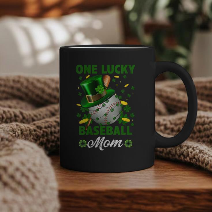 One Lucky Baseball Mom St Patricks Day One Lucky Mom Women Graphic Print Coffee Mug