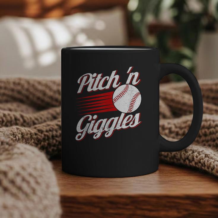 Pitch 'n Giggles Baseball Player Women Baseball Mom Graphic Print Coffee Mug