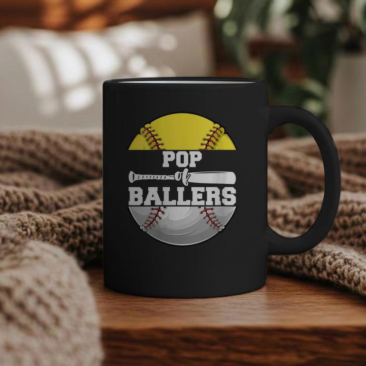 Pop Of Ballers Softball Baseball Dad Graphic Print Coffee Mug