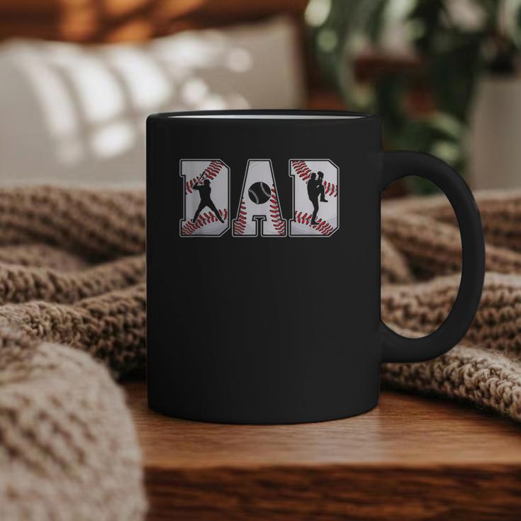 Retro Baseball Dad Daddy Father Happy Fathers Day Men Guys Graphic Print Coffee Mug