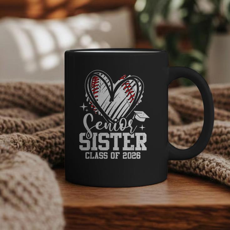 Senior Sister Class Of 2026 Baseball Graduation Heart Graphic Print Coffee Mug