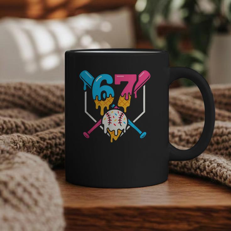Six Seven Baseball Ice Cream Drip Cool 67 Gen Alpha Slang Graphic Print Coffee Mug